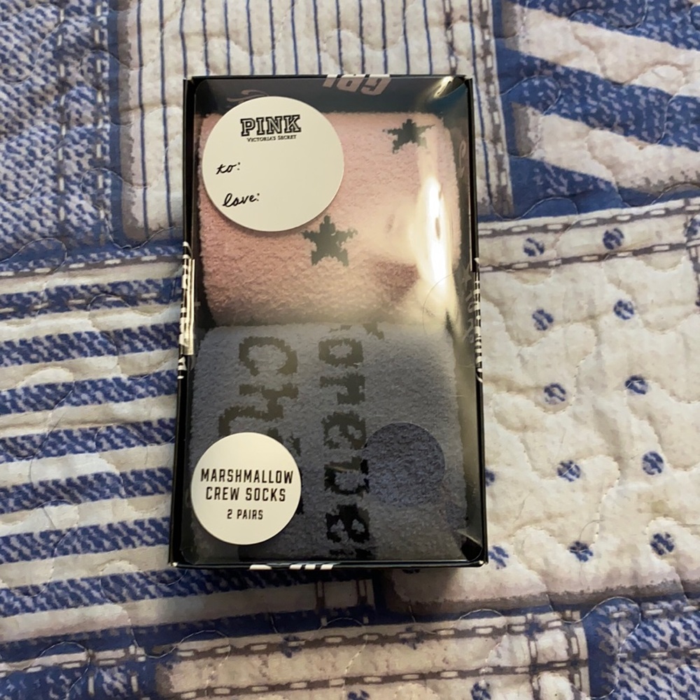 Brand new Victoria secret fuzzy crew socks